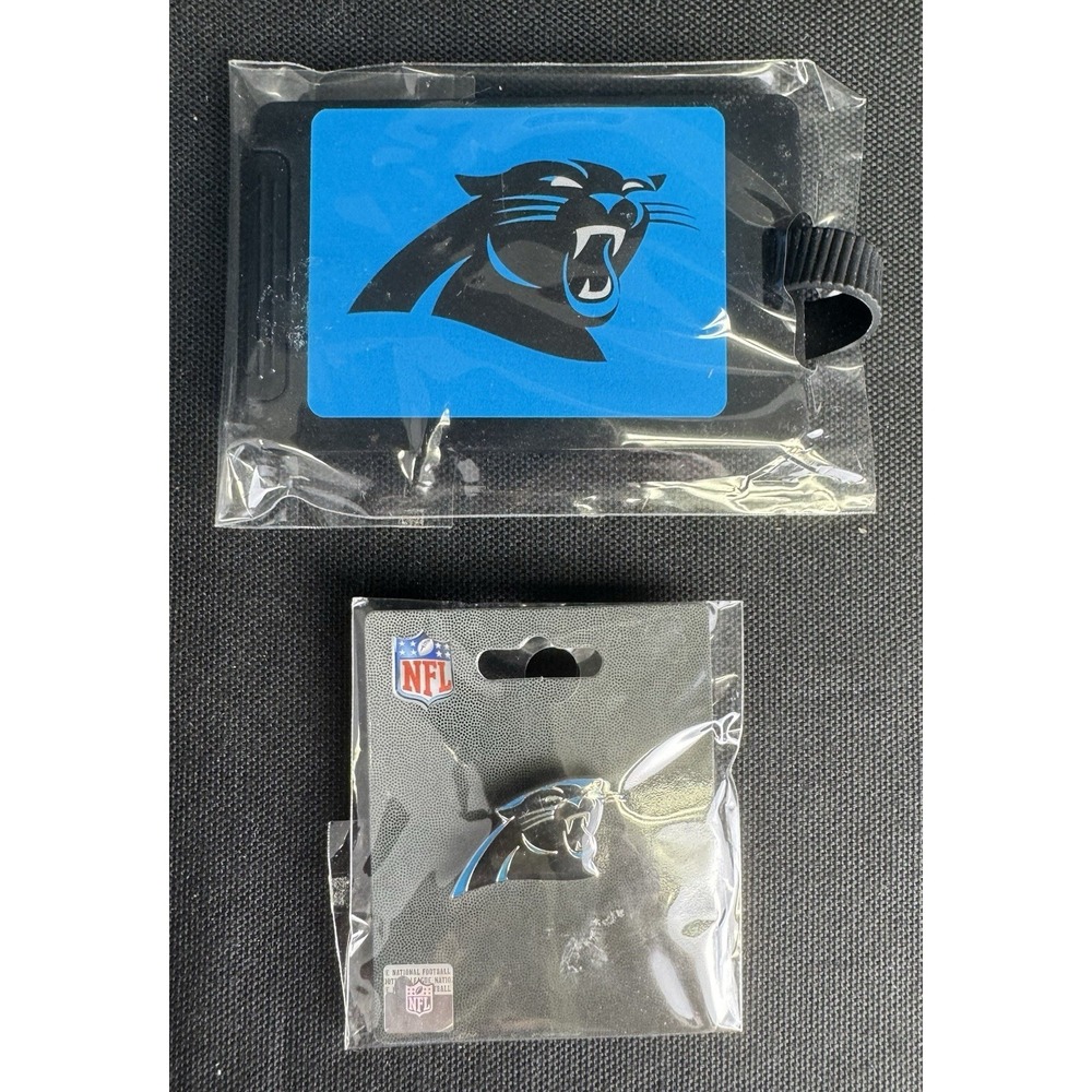 NFL Carolina Panthers Die Cut Hat Jacket Pin And Luggage Tag